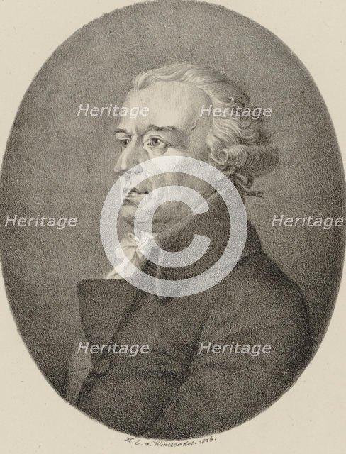Portrait of the composer Johann Gottlieb Naumann (1741-1801) , 1816. Creator: Winter, Heinrich Eduard von (1788-1825).