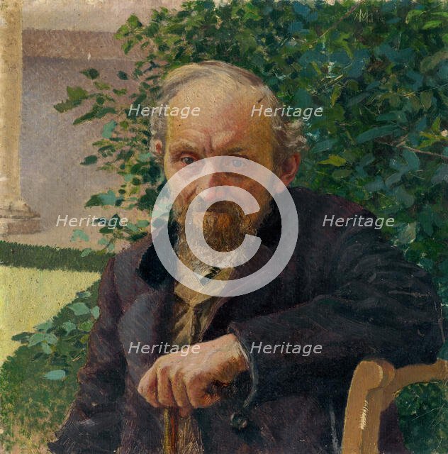 Portrait of an Old Man, around 1900. Creator: Milan Thomka Mitrovsky.