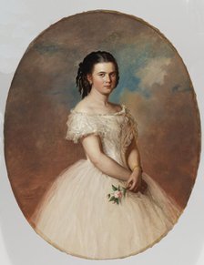 Portrait of Miss Maria Emilia Thunberg, 1859. Creator: Erik Johan Lofgren.