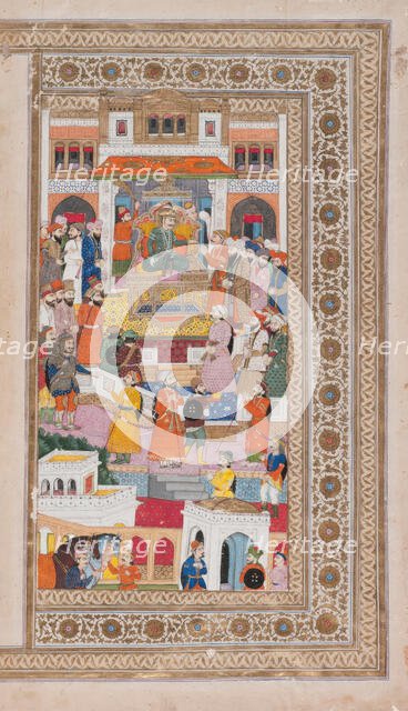 Raja with Courtiers, 17th century. Creator: Unknown.