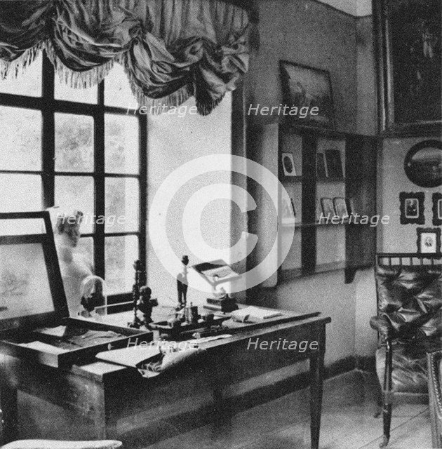 Ostafyevo Estate. The Desk of Alexander Pushkin, End of 19th century. Artist: Anonymous  