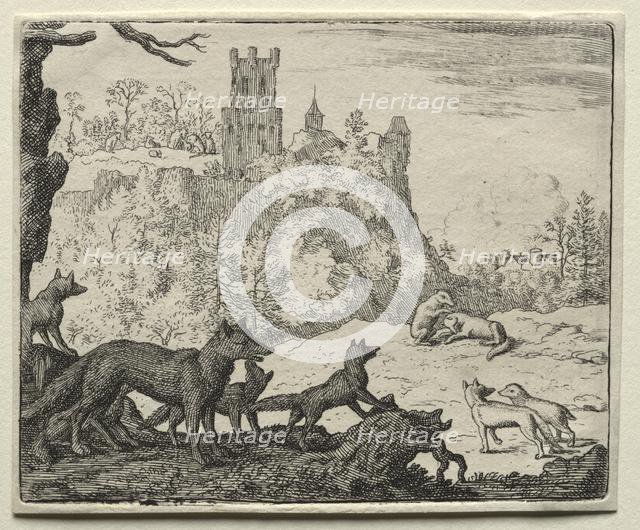 Reynard the Fox: Reynard and the Badger Depart for Court. Creator: Allart van Everdingen (Dutch, 1621-1675).