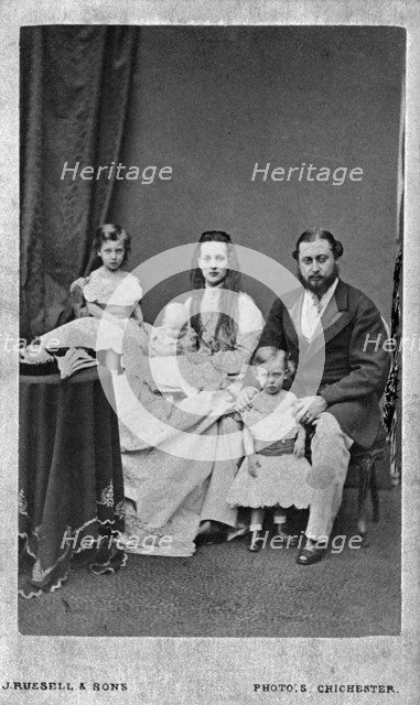 The Prince (later King Edward VII) and Princess of Wales with their children, 1867 Creator: Unknown.
