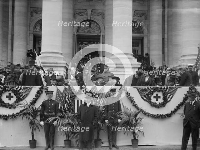 Red Cross, American - Dedication of Building Including: Jusserand; Wilson; Taft; Mrs. Wilson, 1917. Creator: Harris & Ewing.