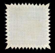 Handkerchief, probably American, 1830-50. Creator: Unknown.