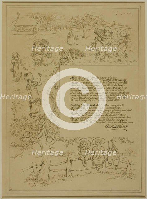 Study for Home-Beauty, c. 1883. Creator: Catherine Greenaway.