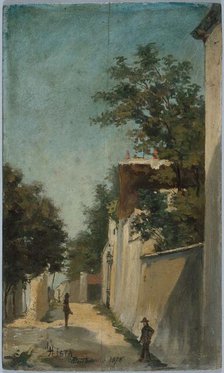 Rue Saint-Vincent in Montmartre, 18th arrondissement, 1875. Creator: Louis Hista.