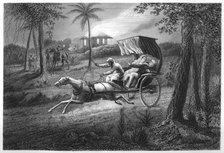 'Dr Graham shot in his buggy by the Sealkote Mutineers', 1857, (c1860). Artist: Unknown