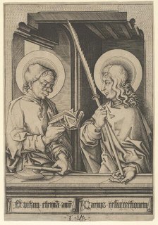 Saints Matthias and Judas Thaddaeus, from The Apostles,.n.d. Creator: Israhel van Meckenem.