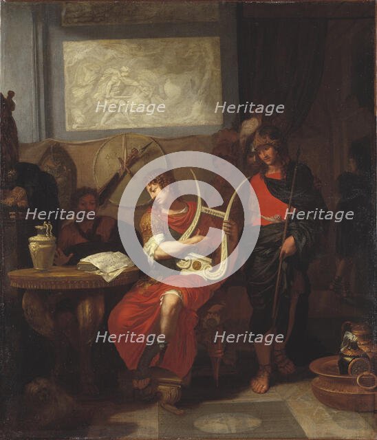 Achilles Playing the Lyre before Patrocles, between c.1675 and c.1680. Creator: Gerard de Lairesse.