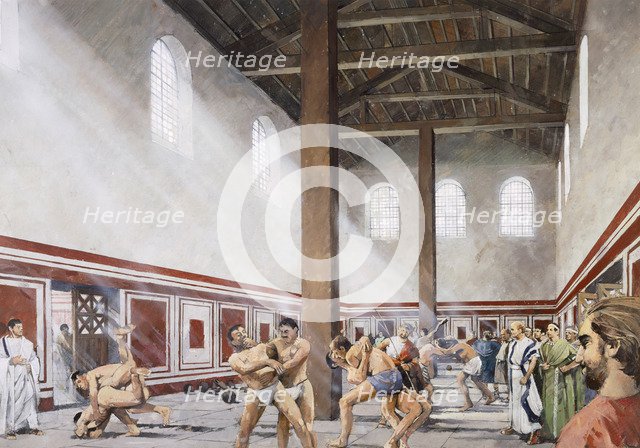 Wall Roman Site, (Letocetum), c2nd century, (1990-2010). Artist: Ivan Lapper.