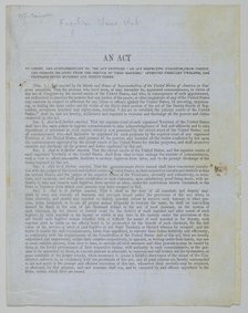 Proof copy of the first printing of The Fugitive Slave Act of 1850, 1850. Creator: Unknown.