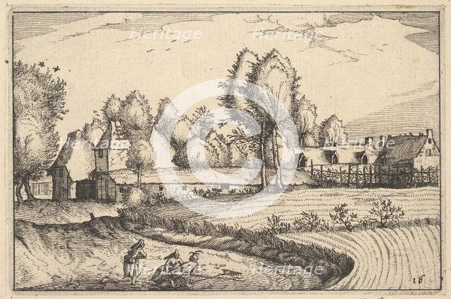 Road along a Field, plate 16 from Regiunculae et Villae Aliquot Ducatus Brabantiae, ca. 1610. Creator: Claes Jansz Visscher.