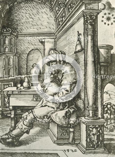 'Jacob Meditating on Joseph's Dreams', 1532, (1908). Creator: Heinrich Aldegrever.