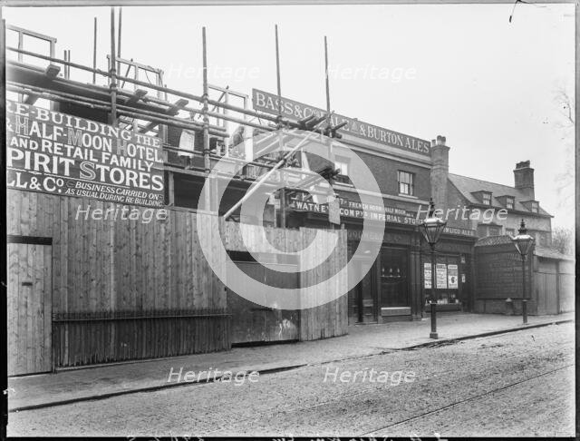 French Horn and Half Moon Hotel, East Hill, Wandsworth, Wandsworth, Greater London Authority, c1900. Creator: William O Field.