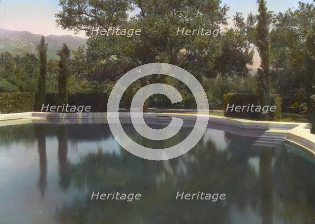 "Arcady," George Owen Knapp house, Sycamore Canyon Road, Montecito, California, 1917. Creator: Frances Benjamin Johnston.