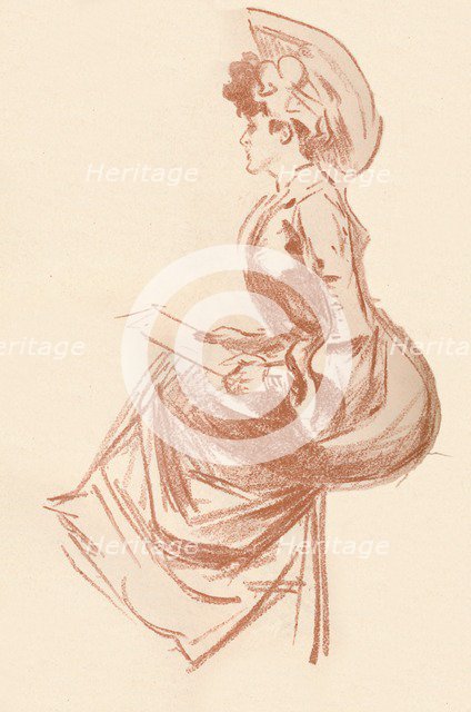 'Drawing in Sanguine', c1900 (1903-1904). Artist: Jules Cheret.