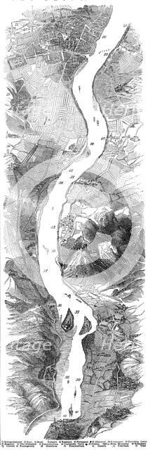 Panorama of the Rhine, 1845. Creator: Unknown.