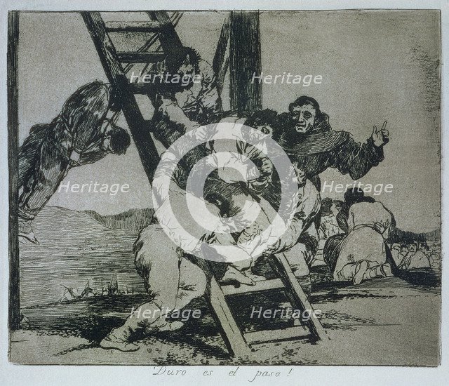 The Disasters of War, a series of etchings by Francisco de Goya (1746-1828), plate 14: 'Duro es e…
