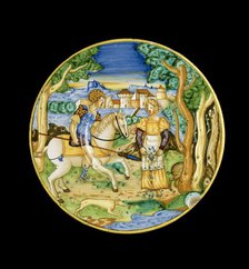 Plate with Picus and Circe, 1535. Artist: Unknown.
