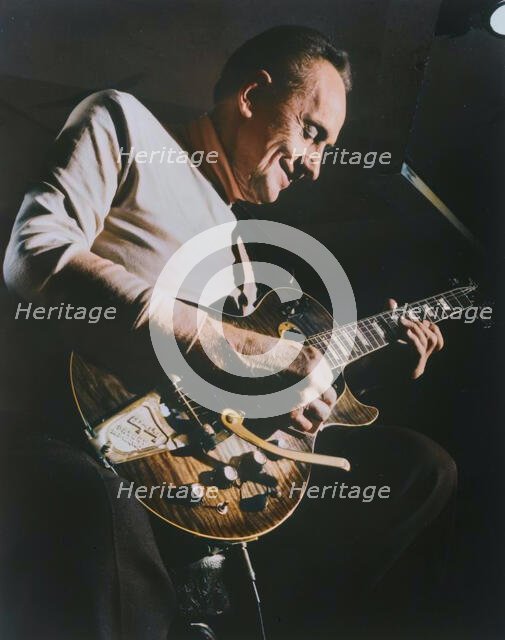 Portrait of Les Paul, Fat Tuesday, New York, N.Y., ca. 1980s. Creator: William Paul Gottlieb.