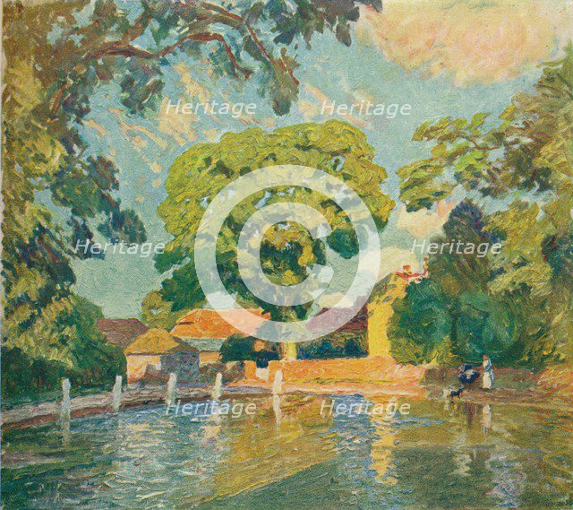 'The Village Pond, Upton Grey', c1914. Artist: Emile Claus.