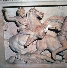 Alexander Sarcophagus, showing Alexander the Great in battle, 4th century. Artist: Unknown