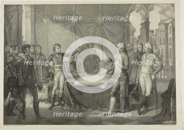 Treaty of Léoben, c. 1822. Creator: Nicolas-Henri Jacob.