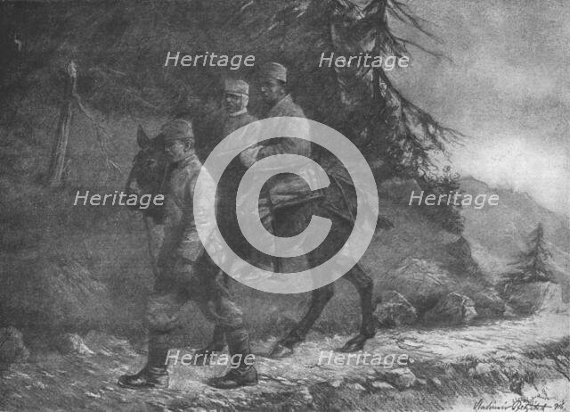 'La Campagne Macedonienne; Sur le front de la 11e armee Serbe; un poste d'observation..., 1916. Creator: Vladimir Betzitch.