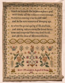 Sampler, 1823. Creator: Unknown.