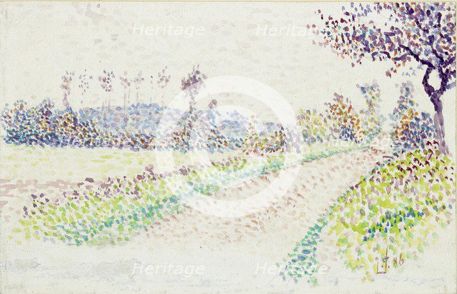 Road near Eragny, 1886. Artist: Lucien Pissarro.