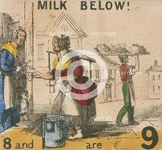 'Milk Below!', Cries of London, c1840. Artist: TH Jones