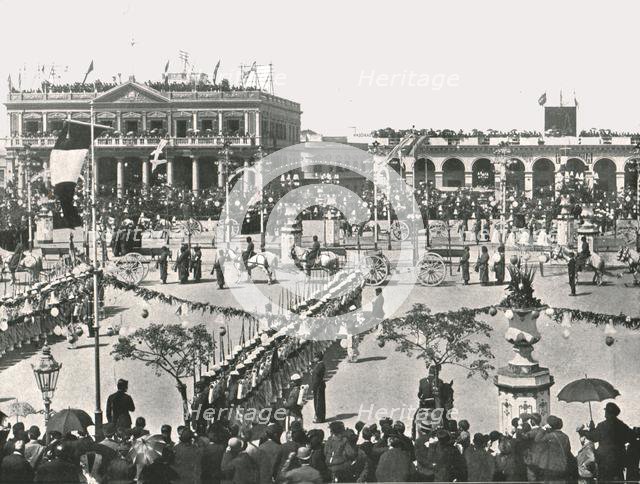 'The Great Square on a Fete Day', Montevideo, Uruguay, 1895.  Creator: Unknown.