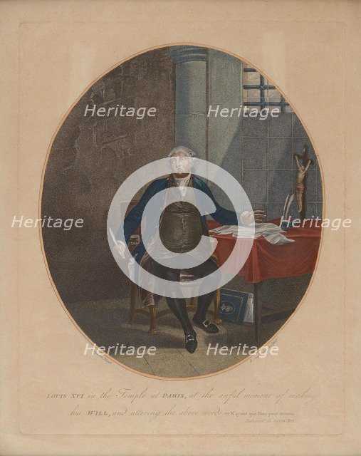Louis XVI in the Temple, ca 1797.