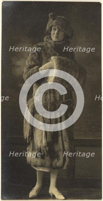 Portrait of a Woman in Furs, 1907-1943. Creator: Louis Fleckenstein.