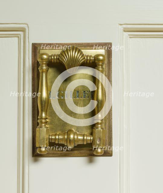 Door Knocker from the Isaac Gillet House, Painesville, Ohio, c. 1840. Creator: Jonathan Goldsmith (American, 1783-1847); Lewis Firm (American), and.