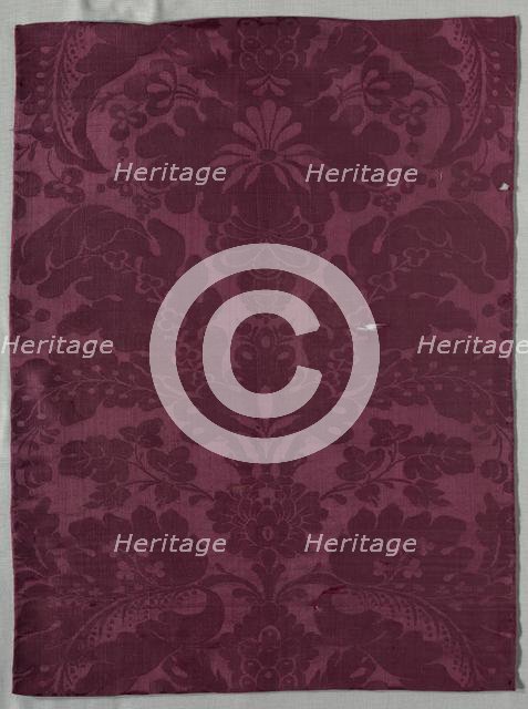 Length of Silk Damask, late 1600s-early 1700s. Creator: Unknown.