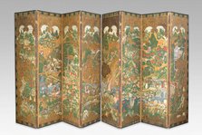 Folding Screen (Biombo), China, 17th century. Creator: Unknown.