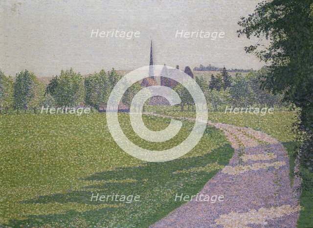 Eragny Church, 1886. Artist: Lucien Pissarro.