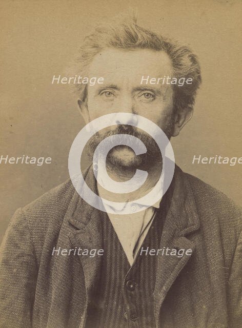 Brunel. Alexandre. 50 ans, né le 25/12/43 à Renaix (Belgique). Menuisier. Anarchiste. 3/7/..., 1894. Creator: Alphonse Bertillon.
