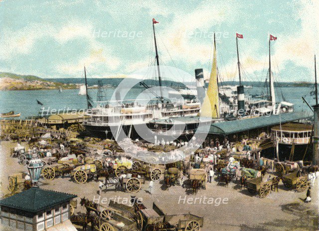 Muelle de Luz harbour with ferries, Havana, Cuba, 1904. Artist: Unknown