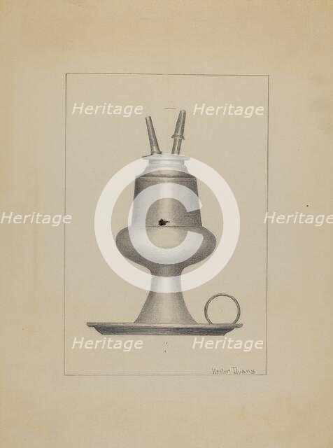 Lamp, c. 1937. Creator: Hester Duany.