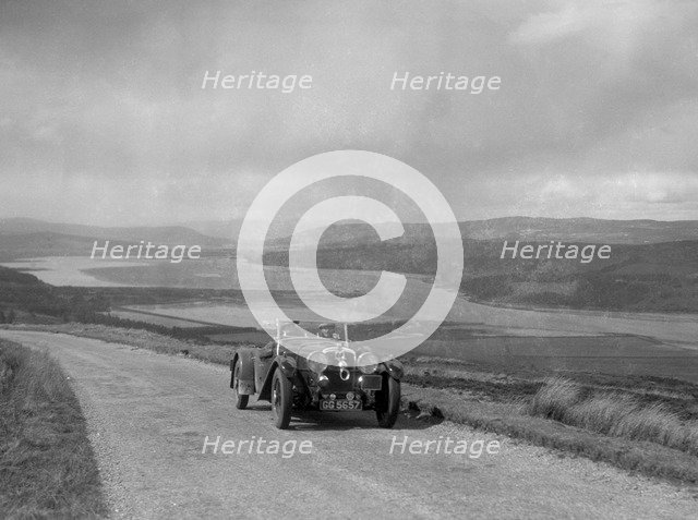Alvis Speed Twenty tourer of I Fraser-Marshall competing in the RSAC Scottish Rally, 1934. Artist: Bill Brunell.