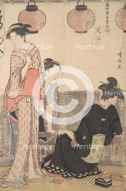 Scene in Nakasu, a District of Edo, 1783. Creator: Torii Kiyonaga.