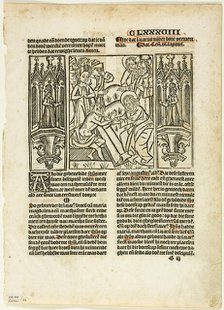 The Raising of Lazarus from Leven Christi by Ludolphus de Saxonia..., assembled...1937. Creators: Unknown, Max Geisberg, Ludolph of Saxony.