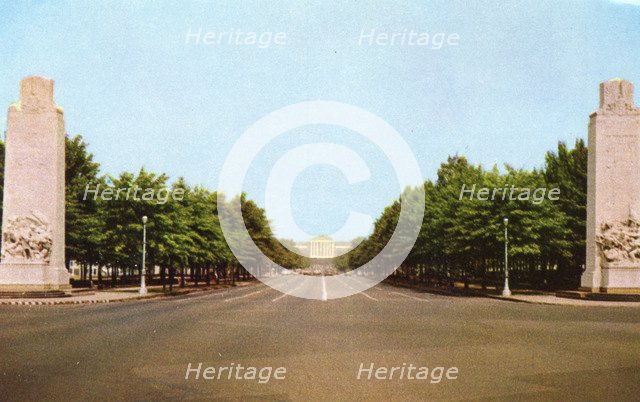 Benjamin Franklin Parkway, Philadelphia, Pennsylvania, USA, 1953. Artist: Unknown