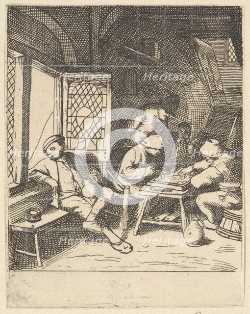 Tric Trac Players, 1610-85. Creator: Unknown.