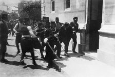 The arrest of the assassin Gavrilo Princip on June 28, 1914, 1914. Creator: Anonymous.