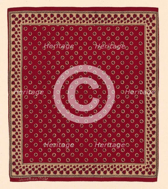 Handkerchief, United States, c. 1800. Creator: Unknown.