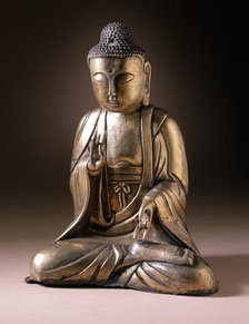Seated Buddha, Probably Amitabha (Amit'abul), the Buddha of the Western..., 15th-early 16th century. Creator: Unknown.